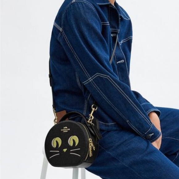 New Coach Canteen Crossbody Bag With Halloween Cat #CW467 - Picture 3 of 8